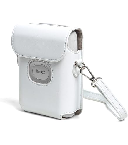 Rieibi Fujifilm Instax Mini Link 2 Printer Protective Case With Shoulder Strap, Pink, Beauty Bag