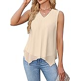 Blooming Jelly Womens Tank Tops Sleeveless Lightweight Summer Tops 2025 Business Dressy Casual Chiffon Blouses