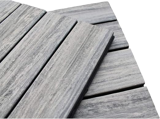 Top Multi Wpc Holz Fliese Profiliert 30x30cm Grau Musterfliese 1 Stk Amazon De Baumarkt