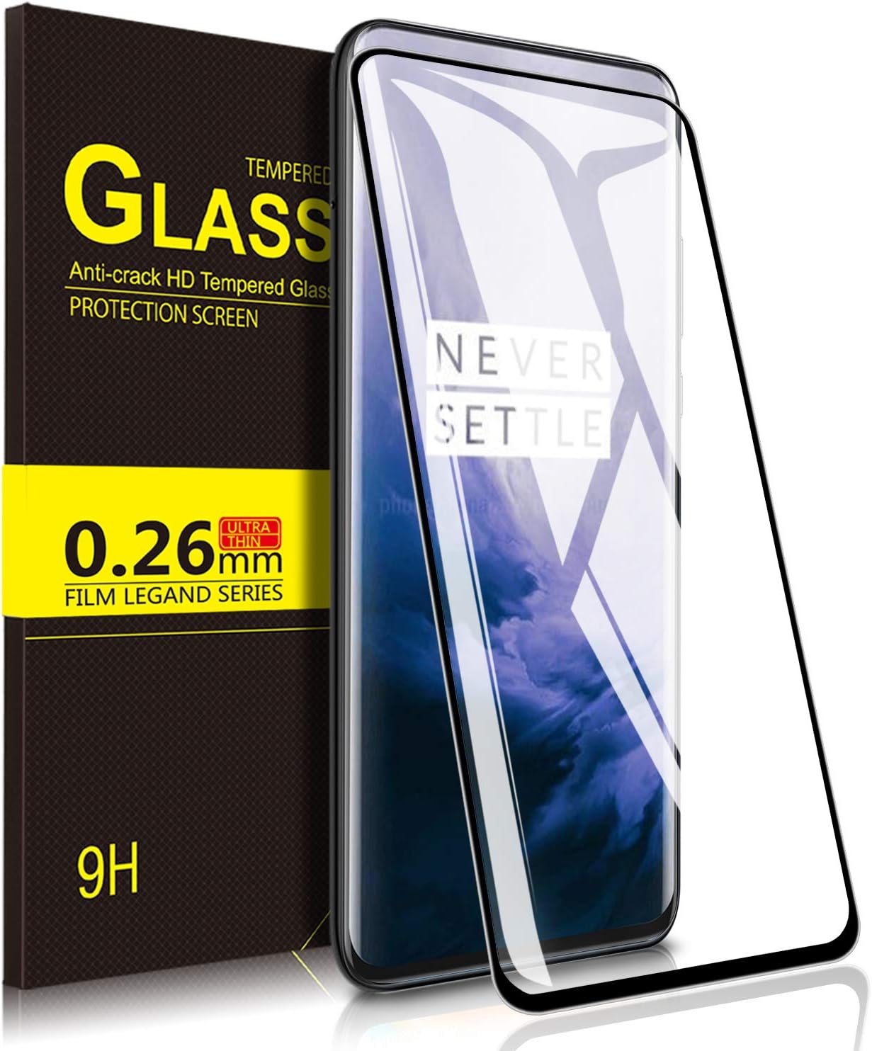YockTec Screen Protector for OnePlus 7 Pro, Ultra-thin 9H Hardness HD Clear & Premium Tempered Glass Screen Protector for OnePlus 7 Pro Phone(1Pcs)