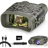 HEXEUM 4K Night Vision Goggles for Adults, Night Vision Binoculars with 5000mAh Rechargeable Battery and 32GB Card, 3" HD Screen for Wildlife Observation, Hunting and Security