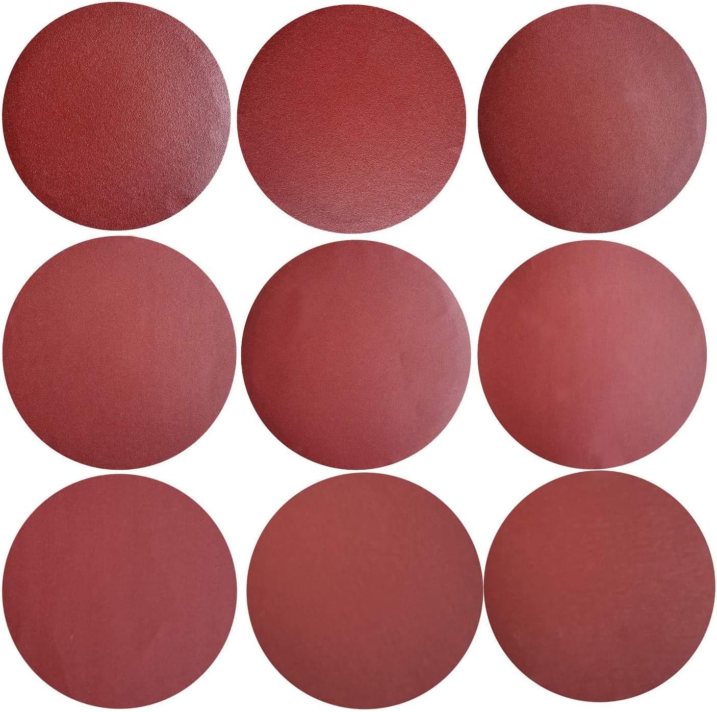 Sackorange 50 PCS 8-Inch NO-Hole PSA Aluminum Oxide Sanding Disc, Self Stick(5 Each of 120 180 240 320 400 600 800 1000 1500 2000)