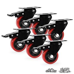 Caster Wheels, Heavy Duty 3 Inch Casters Set of