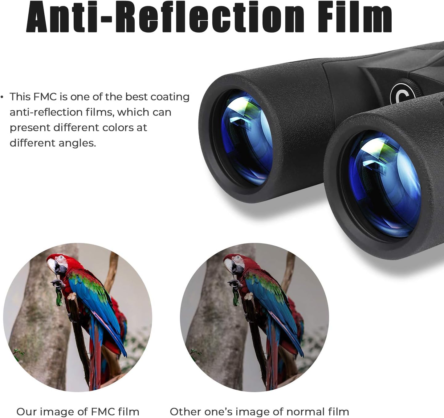 SkyGenius 10x42 Binoculars for Bird Watching, Antifog Waterproof Binoculars for Adults, Bak-4 Roof Prism Quick Focus HD Binoculars for Sporting Event Sightseeing with Strip : Camera & Photo