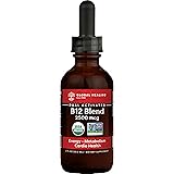 Global Healing Center Vegansafe B12, 2500 mcg Organic Sublingual Liquid Vitamin B12 Drops | 2-in-1 Methylcobalamin & Adenosyl