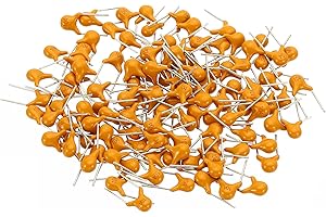 PATIKIL 0.1uf 50V Multilayer Monolithic Ceramic Capacitors, 120 Pcs Ceramic Chip Capacitor Assortment Kit for Power, Yellow