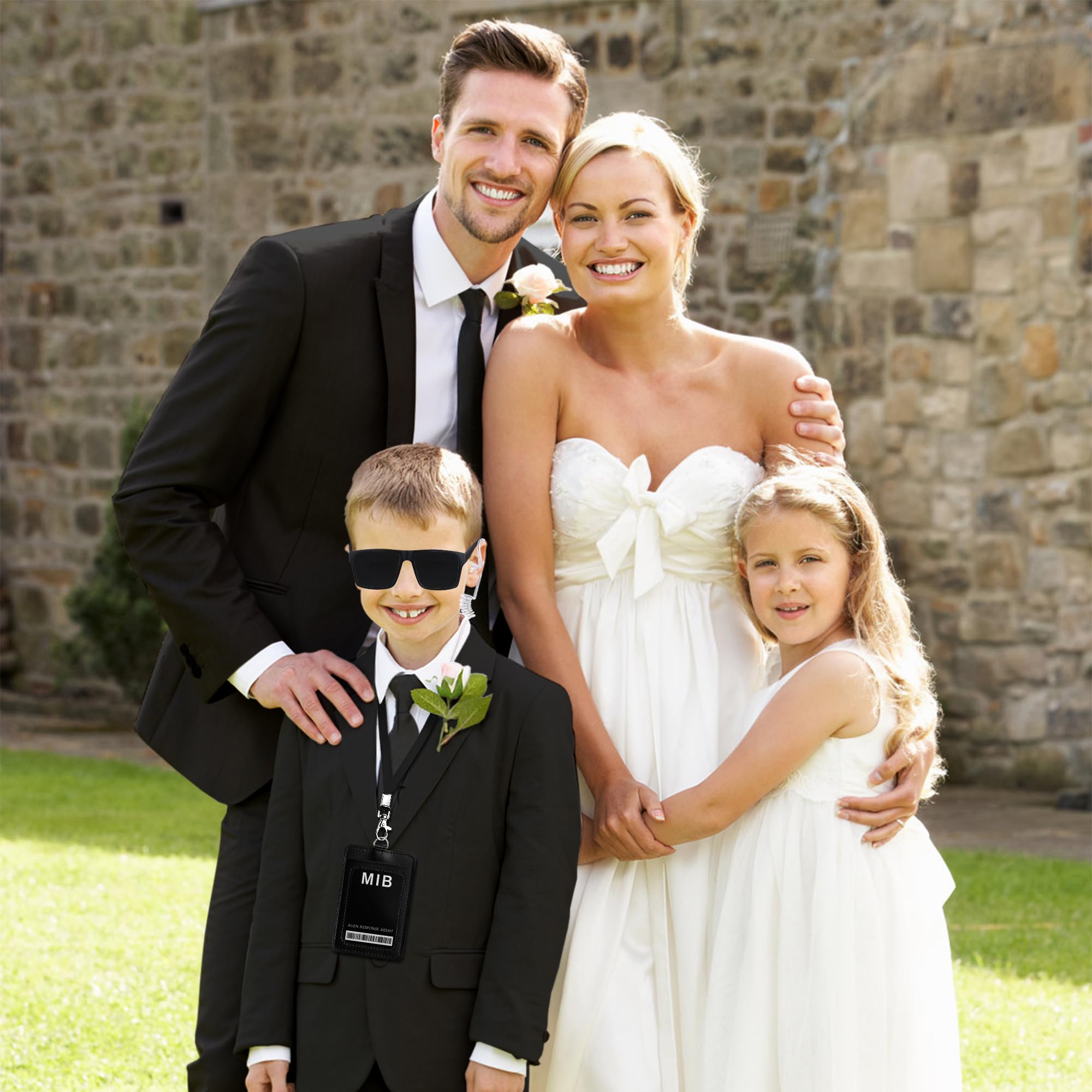 6PCS MIB Agent Costume Accessories, Secret Service Costume Set Spy Costume Accessories for Men Women Kids for Cosplay