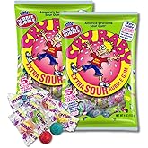 Cry Baby Extra Sour Bubble Gum - Pack of 2 - Individually Wrapped Gumballs - Five SOUR Flavors - 4 oz. Bags