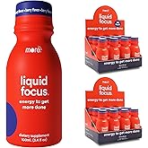 More Labs Liquid Focus, Nootropic Smart Drink with Powerful Antioxidants & Adaptogenic Herbs for Energy and Concentration, 150mg Caffeine (Pack of 24)