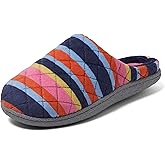 Dearfoams womens Leslie Washable Memory Foam Terry Clog With Wide Widths
