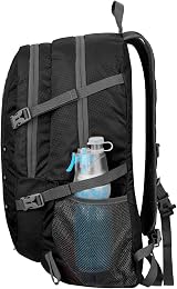 Pokarla 40L Foldable Rucksack Travel Hiking Daypack Lightweight Black view 6