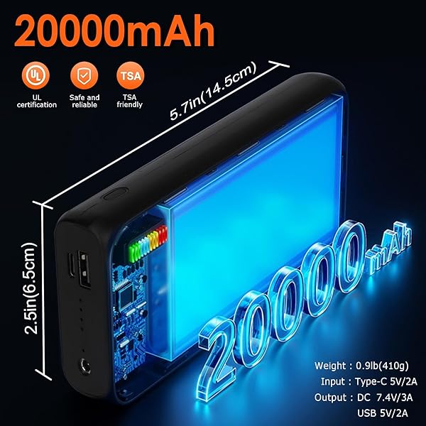 HEATED VEST, 26 HEATING ZONES, MEN’S HEATED VEST WITH 20000MAH 7.4V BATTERY PACK, WASHABLE,RECHARGEABLE