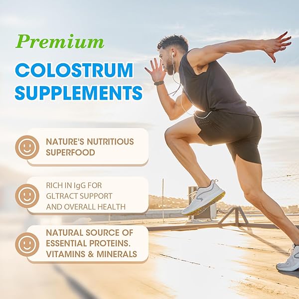 GREENPEOPLE BOVINE COLOSTRUM TABLETS CHEWABLE, 40% IGG | COLOSTRUM SUPPLEMENT FOR IMMUNE SUPPORT, GUT HEALTH | 120 COUNT