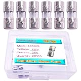XFFCSEC Micro Fuse 20PCS 2.5A 2.5 amp 125 Volt Fuse