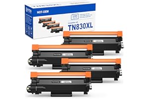 [4 Black] TN830XL Black Toner Cartridge Compatible Replacement for TN830XL TN830BK TN830 XL TN-830BK Work with HL-L2460DW DCP