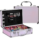 Hot Sugar Makeup Kit for Girls and Women - Full Starter Cosmetics Set with Eye Shadow Palette, Blush, Lip Gloss, Lip & Eye Pencil and Mirror