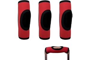 Wanty Neoprene Luggage Handle Wrap, Luggage Handle Wraps for Suitcase, Luggage Tags Identifiers with Hollow Design for Travel Accessories (3 PCS Red)