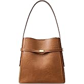 BOSTANTEN Bucket Bag Soft Vegan Leather Purses for Women Trendy Shoulder Handbags with Separate Pouch