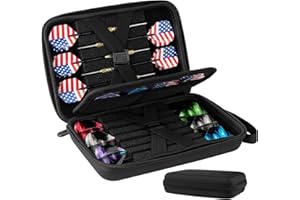 Darts Case, WADY Darts Case Holds 12 Darts & Accessories EVA Darts Holder with Mesh Pocket Zipper Closure Darts Cases for Ste