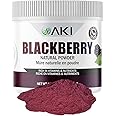 AKI BlackBerry Powder, Ideal in Nutrients, Vitamin C, Sugar-Free, Vegan-Friendly - Ideal for Baking, Flavoring, Smoothie, Yogurt, Popsicles, Sprinkle of Magenta Color (5.29oz/150g)