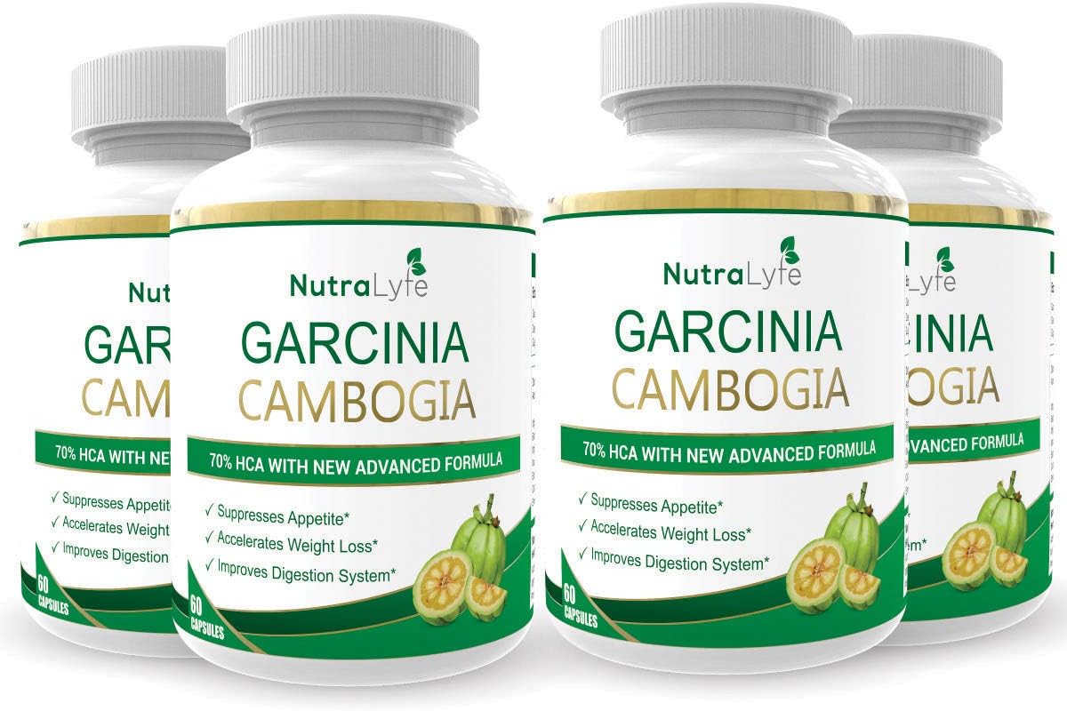 Nutralyfe Garcinia Cambogia Suppresses Appetite Extract With Green Tea 800 Mg Capsules - 60 Capsules (Pack of 4)