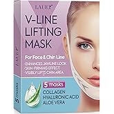 V Shaped Contouring Face Mask Line Shaping Lifting Belt Neck Reduction Jawline Lift Tape Enhancer Firming Chin Up Collagen Hyaluronic Acid Aloe Vera