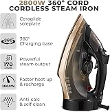 Tower Ceraglide 360 Cordless Steam Iron 2800W Black Gold T22022GLD view 2