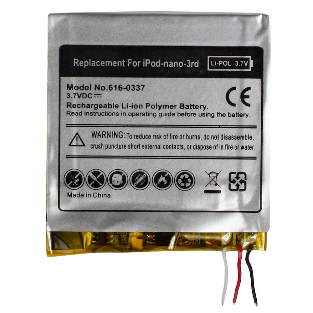 Amazon.com: Fenzer Replacement Rechargeable Battery for Apple iPod Nano 3rd  3 Gen Generation: MP3 Players & Accessories