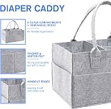 Yueshop Grey Felt Baby Diaper Caddy Nursery Storage Organizer view 3