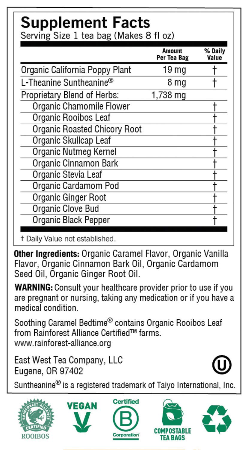 Yogi Tea, Soothing Caramel Bedtime, 16 Count : Grocery Tea Sampler : Grocery & Gourmet Food