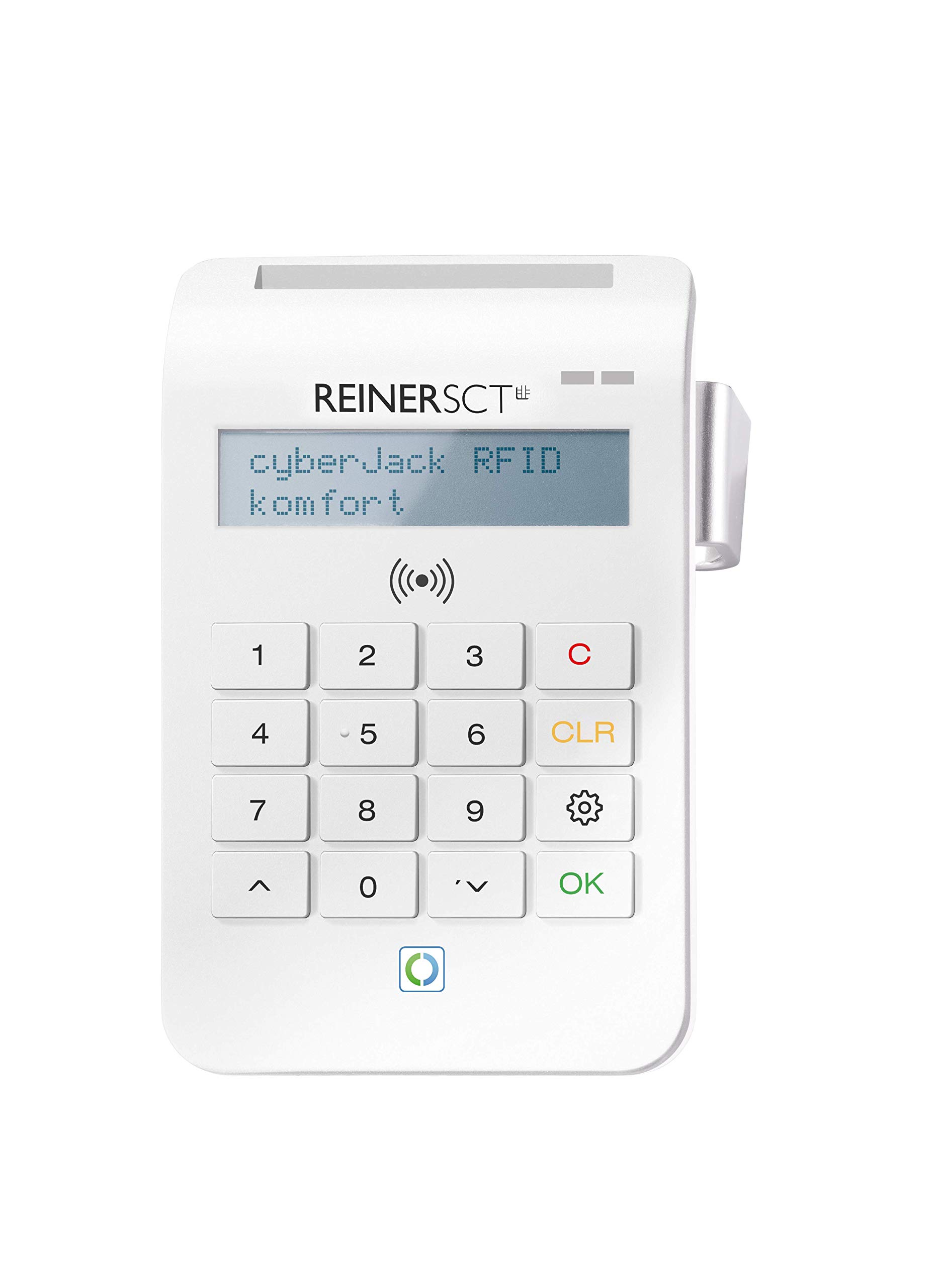 REINER SCT cyberJack RFID Chip Card Reader Comfort | Multi-Application for e.g. Magpie Online Banking ID Card White