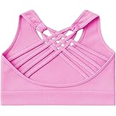 Kurve Girl’s Seamless Strappy Back Stretchy Crop Undershirt Bra, Made in USA