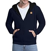 Aiyino Men's Zip Up Hoodie Lightweight Hooded Sweatshirt Jackets With Kanga Pocket