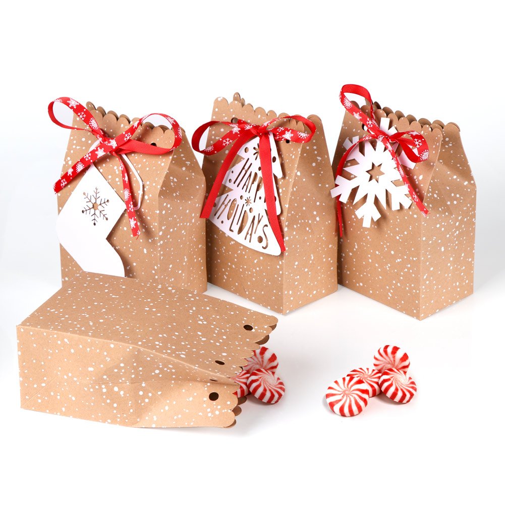 christmas kraft gift bolsas