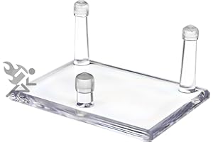 OnFireGuy 3.4" Three-Peg Display Stand Holder with Anti-Scratch Guards for Fossils, Minerals, Rocks, and Geodes, 3 Pack