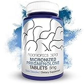 Nootropics Depot Pregnenolone Quick Dissolve Tablets | 5mg | Micronized | Mood, Cognition, & Hormone Support | 120 Count