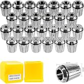 SILIVN 26PCS ER32 Spring Collet Set for CNC Engraving Machine | Fits Milling Lathe Tool Workholding Engraving Collets,Standard