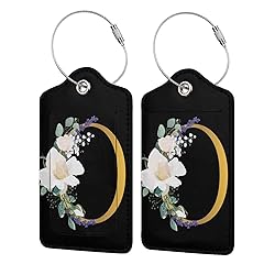 2 PCS Flower Lette O Luggage Tag for Suitcases