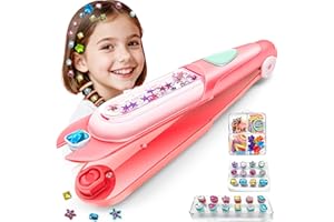 CLRDZN Hair Gem Stamper Kit,Hair Ties and Hair Clips Bling Hair Jewels for Girls Toys, Hair Styling Tool with Reusable Shining Diamonds, Birthday Gifts Toys for Girls Ages 3 4 5 6 8-12