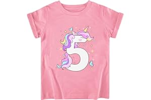 LOVEKIDER Unicorn Birthday Shirts for Toddler Girls 2-6 Years Old Funny Baby Cotton T-shirts Kids Girls' Tee Outfit 2nd 3rd 4th 5th 6th