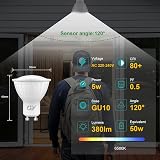 GY GU10 LED Light Sensor Bulbs 5W 6500K 380lm 120° Non-Dimmable 4 Pack view 2