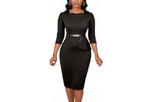 ZVO Business Casual Dress for Women Elegance Church Dresses Midi Bodycon Pencil Dress Office Modest Work Suiting Outfits