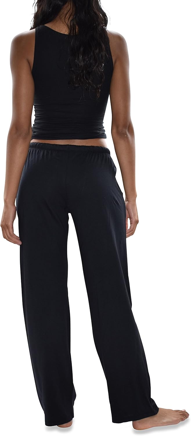 Sexy Basics Women's 3 Pack Soft Flex-Cotton Knit Pajama Pants/Lounge Pants/Sleep Pants at  Women’s Clothing store