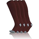 QBK Toddler Baseball Socks Youth Softball Tee Ball Kids Soccer Socks for Boy Girl 2 Pairs