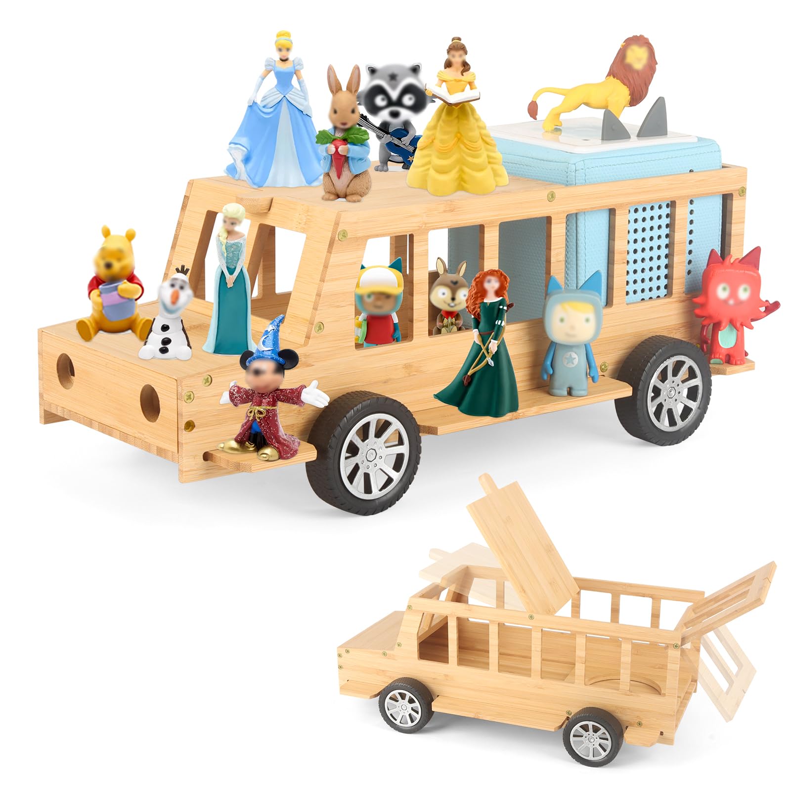 Photo 1 of *MISSING PARTS*
Car for Tonies Box Shelf Storage with 35Pcs DIY Adhesive Metal Plate, Rolling Display & Storage Car for Toniebox 1/2 Player Tonies Figures Characters for Children, Playable Toy Car Gift for Children