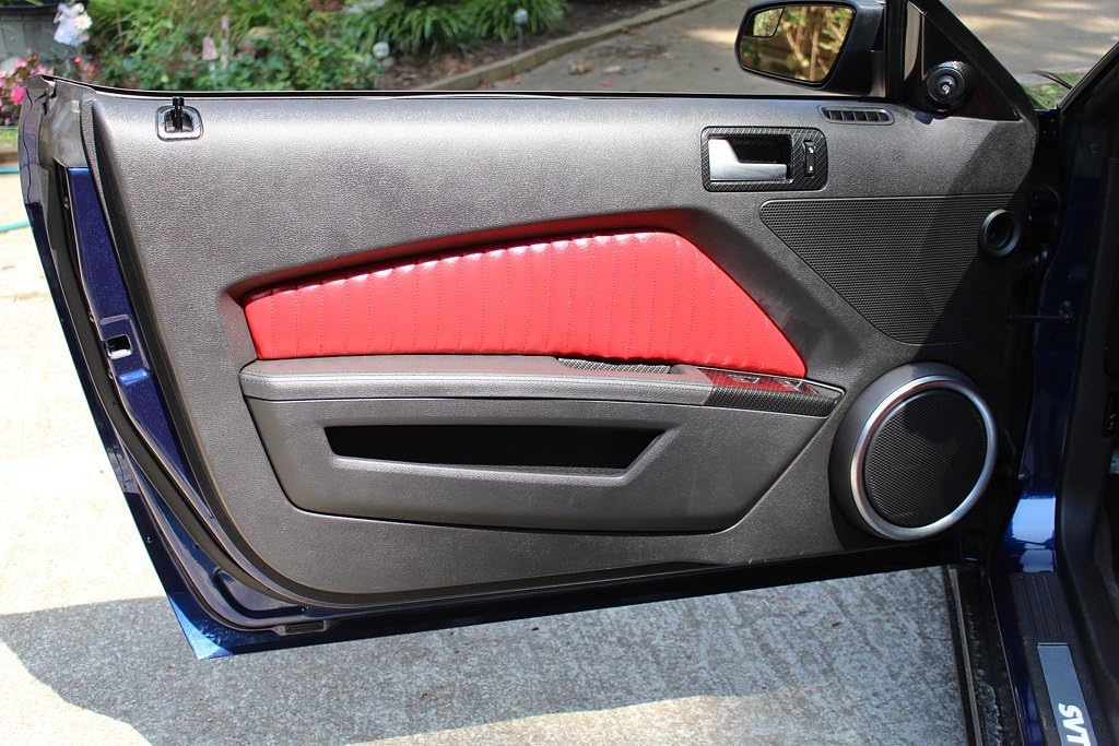 Black LeatherSilver Thread RedlineGoods Door Insert Covers Compatible