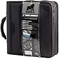 Gearilla Large 3 Ring Binder with Zipper - 3 inch Blacked Out, O-Ring Binder with Tablet Laptop Sleeve - Fits 13 inch Devices - Tactical Carry Handle, Shoulder Strap, for School, Office, and Job Sites