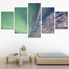 SIGNWIN 5 Panel Canvas Wall Art Astronomy &...