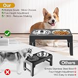 Polegas Upgraded Raised Dog Bowl with Stand 2 Bowls 5 Height Adjustable view 4
