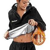 Junlan Sauna Suit for Women Sweat Jacket Gym Workout Vest Sweat Suits for Women